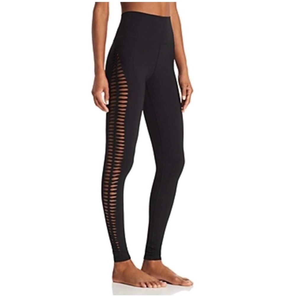 Alo Yoga Black Reform Make the Cut Leggings Cutout Athleisure Hiking XS